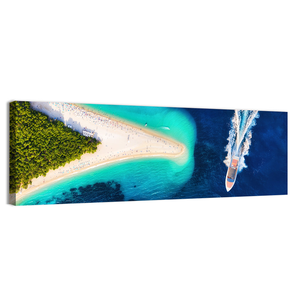 Zlatni Rat Beach Aerial, Bol Croatia Wall Art