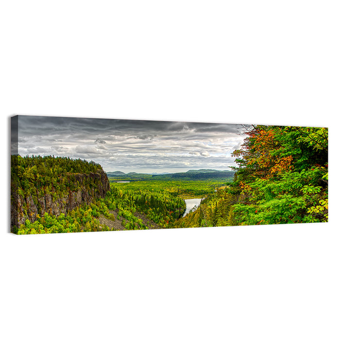 Ouimet Canyon Autumn View Wall Art as a canvas print