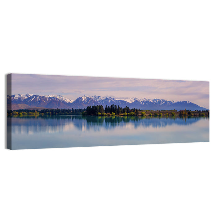 Lake Ruataniwha Reflection Wall Art as a canvas print