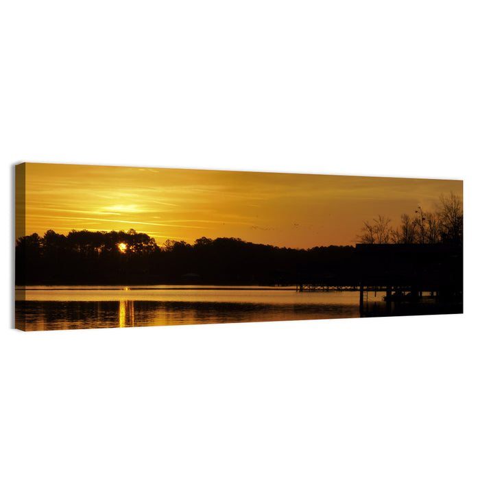 Lake Weiss Sunset Reflection Wall Art as a canvas print