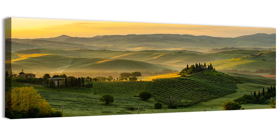 Tuscan Hill Meadows Wall Art, canvas print, panoramic