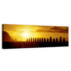 Easter Island Moai at Sunset Wall Art