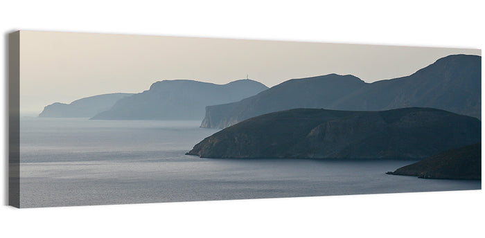 Kalymnos Shore at Blue Hour Wall Art as a canvas print