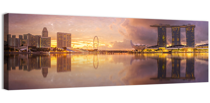 Marina Bay Skyline at Dusk Wall Art as a canvas print