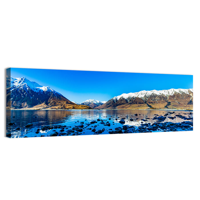 Lake Ohau Mountain Reflection Wall Art as a canvas print