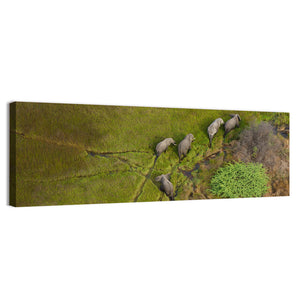 Elephants Herd Africa Wall Art
