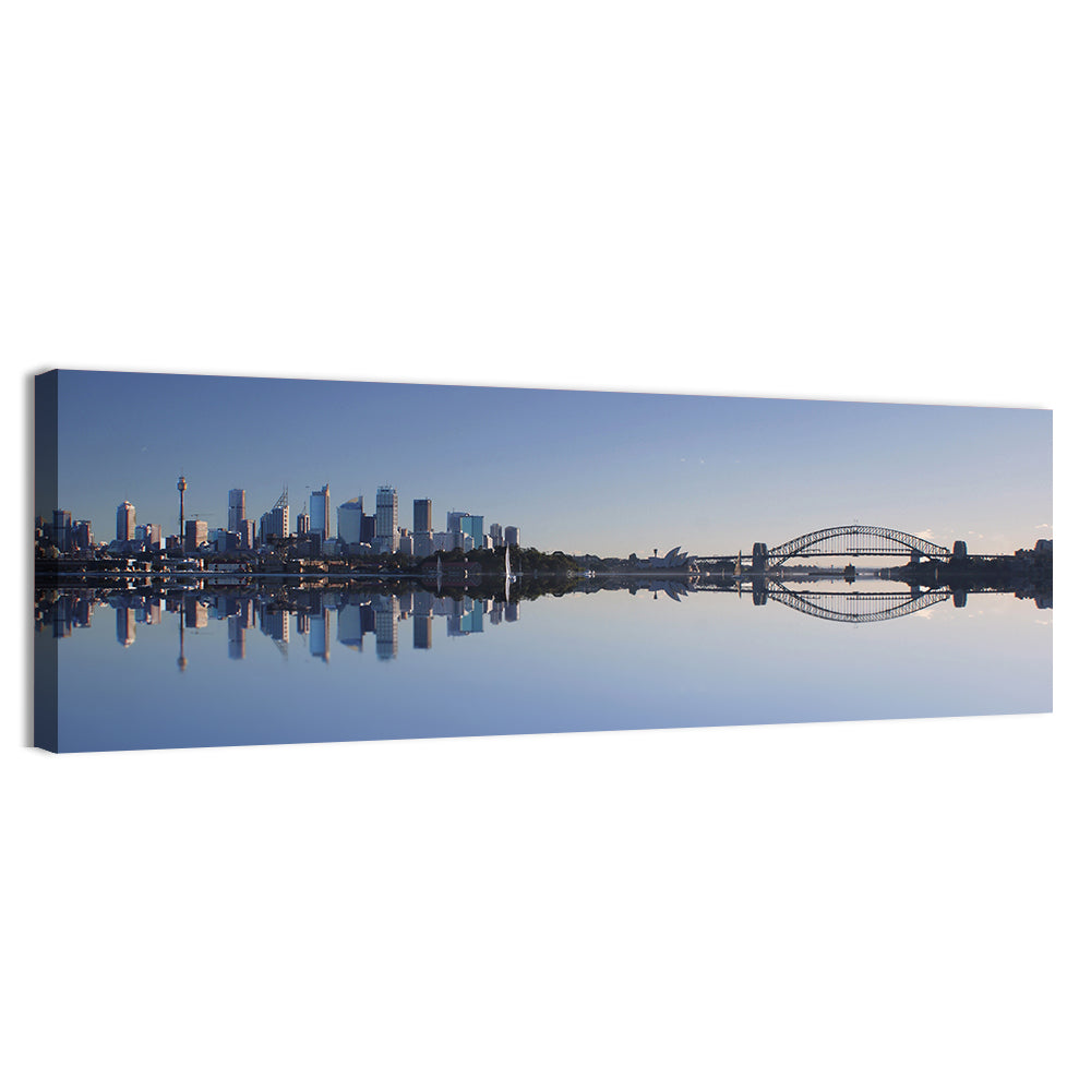 Sydney Harbour Reflection Wall Art, canvas print, panoramic