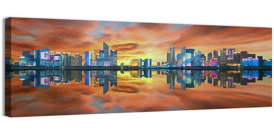 Hangzhou Golden Sphere Skyline at Dusk Wall Art