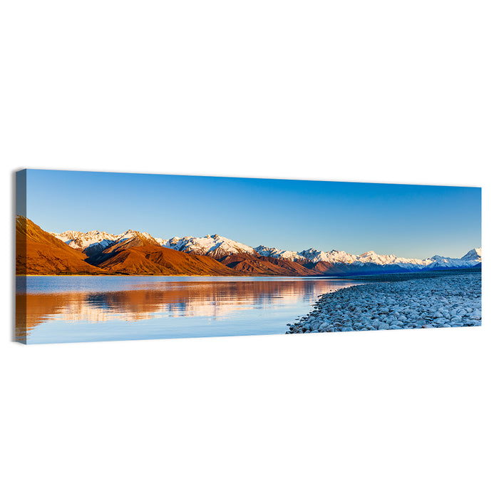 Lake Pukaki Sunset Reflection Wall Art as a canvas print