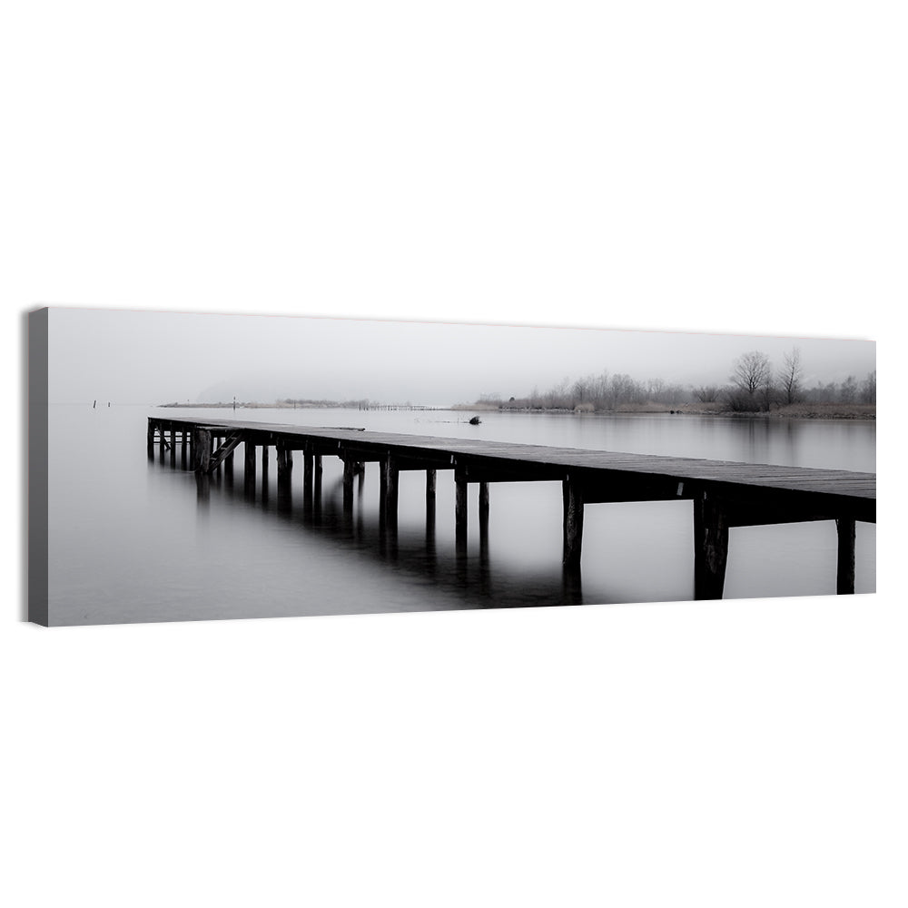 Misty Lake Jetty Wall Art
