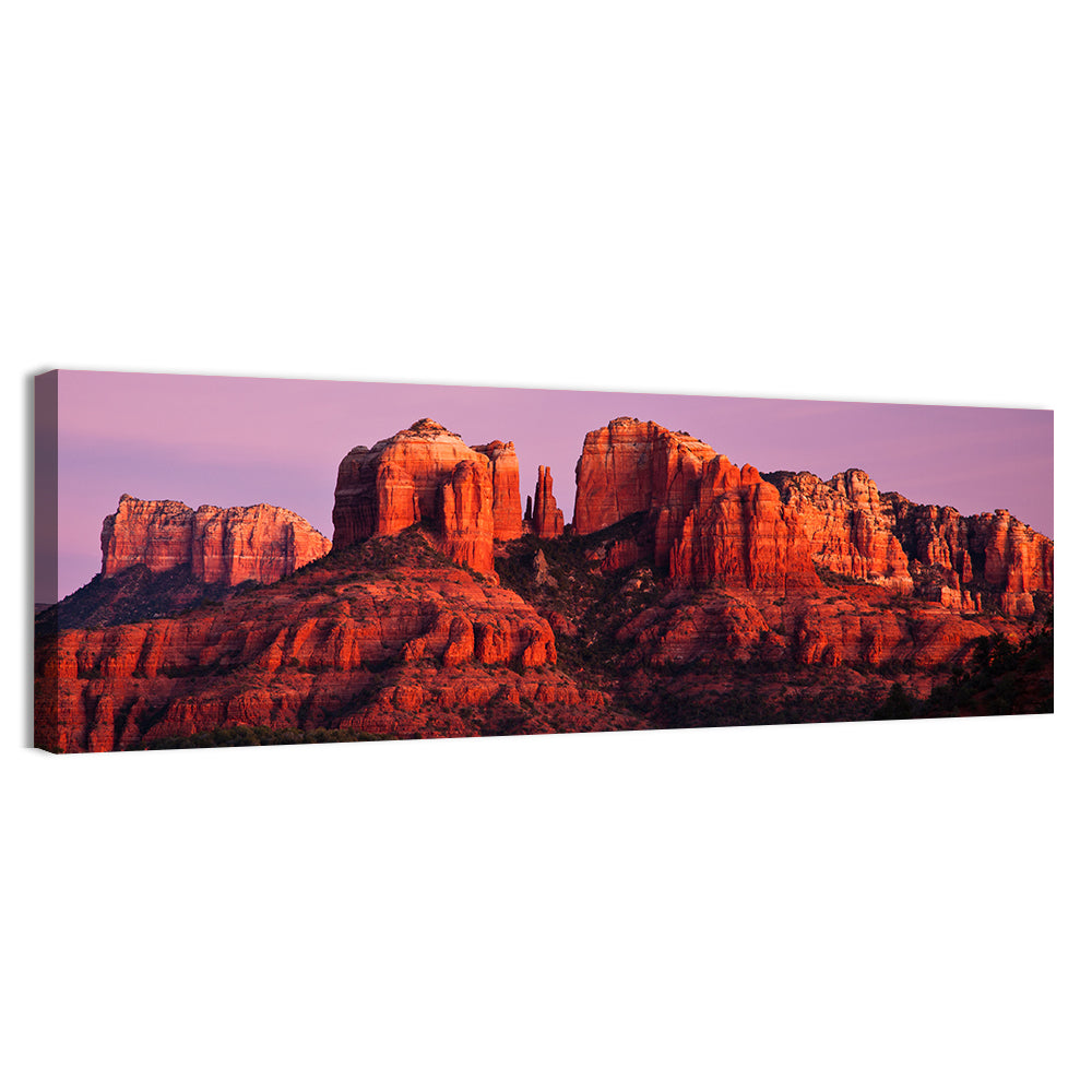Cathedral Rock Sunset, Sedona Wall Art, canvas print, panoramic