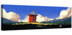 Red Tower in Meadow Wall Art