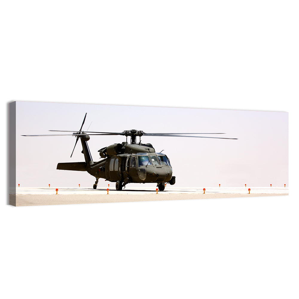 Side Profile Military Helicopter Wall Art