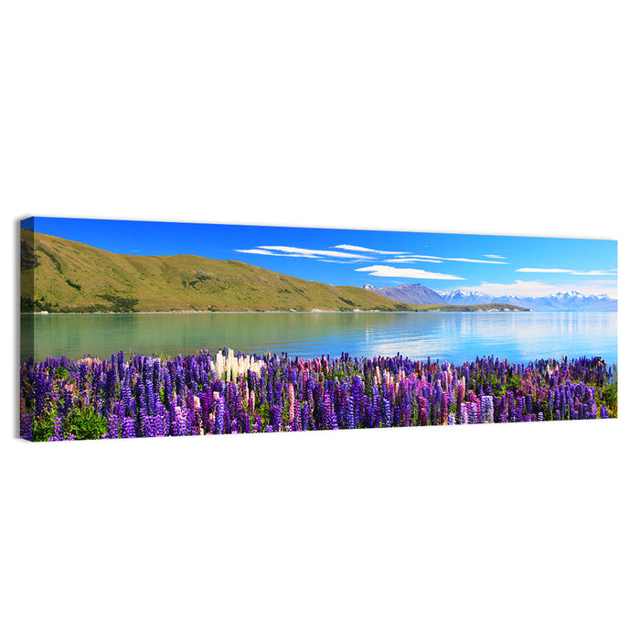 Lake Tekapo Lupine Fields Wall Art as a canvas print