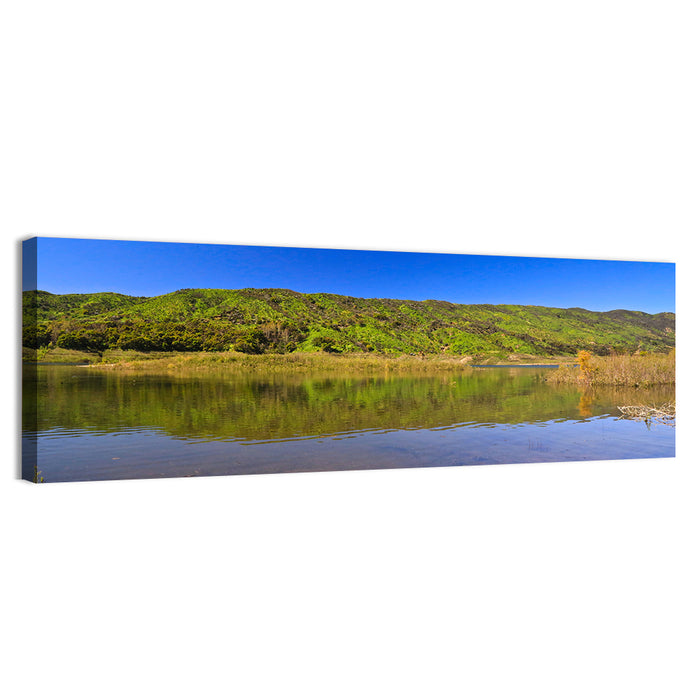 Santa Barbara Lake Reflection Wall Art as a canvas print