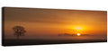 Sunrise Over Foggy Farmland Wall Art