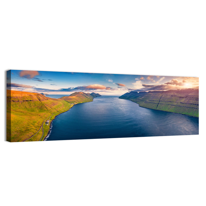 Kalsoy Island Golden Hour Wall Art as a canvas print