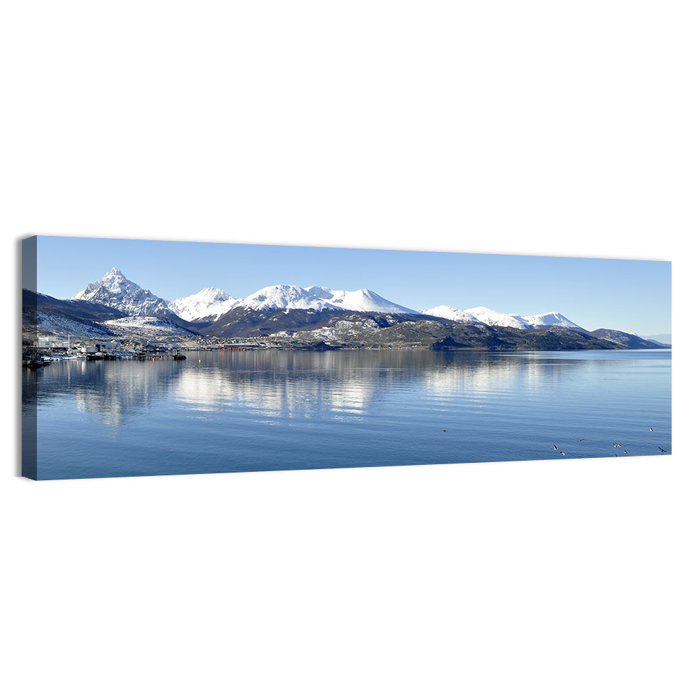 Beagle Channel Mountains, Ushuaia Wall Art, canvas print, panoramic
