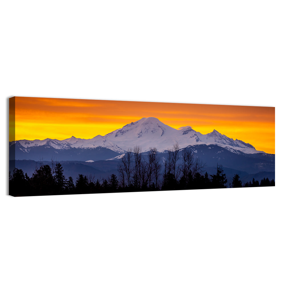 Sunrise Over Mount Baker Wall Art, canvas print, panoramic