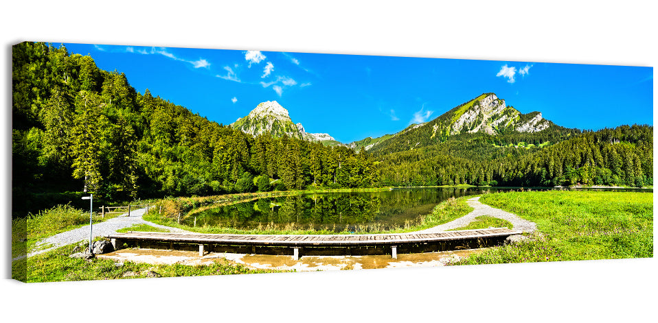 Seealpsee Footbridge Alpine Lake Wall Art