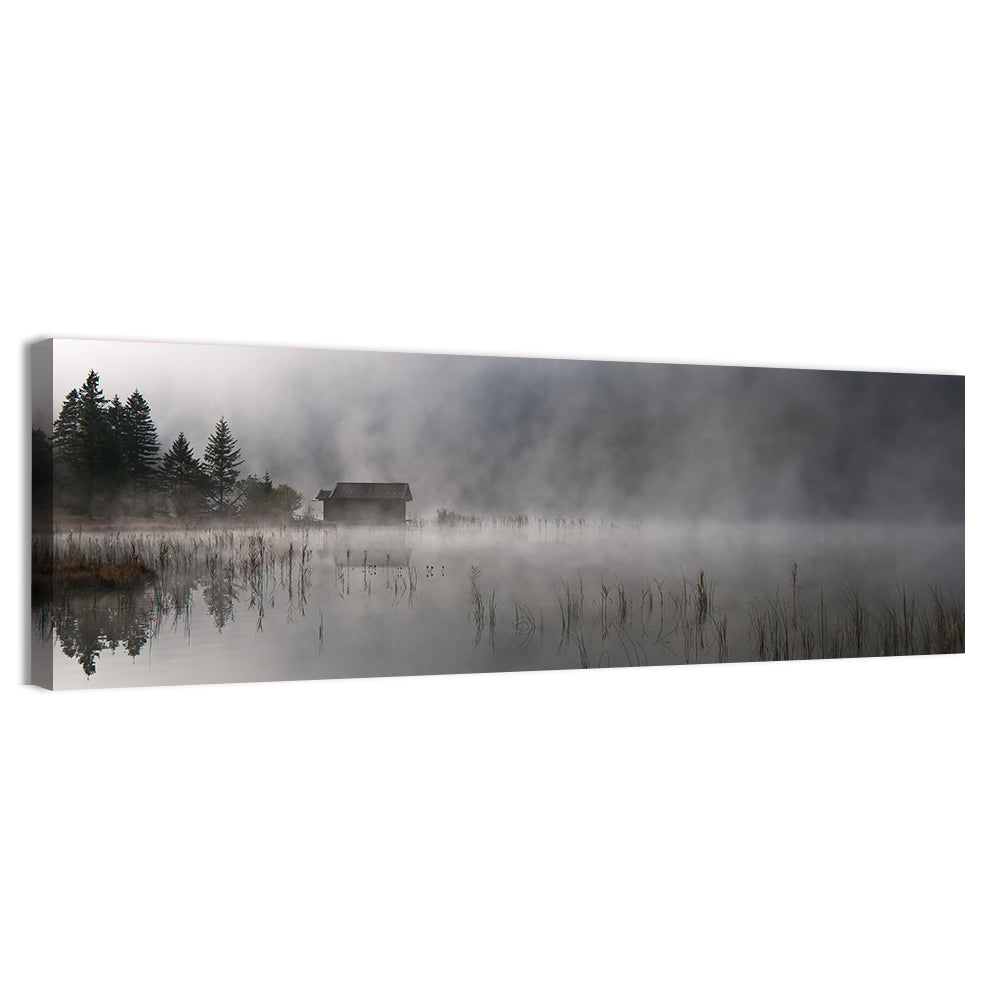 Ferchensee Morning Mist Wall Art, canvas print, panoramic