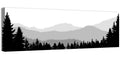 Foggy Mountain Silhouettes Wall Art