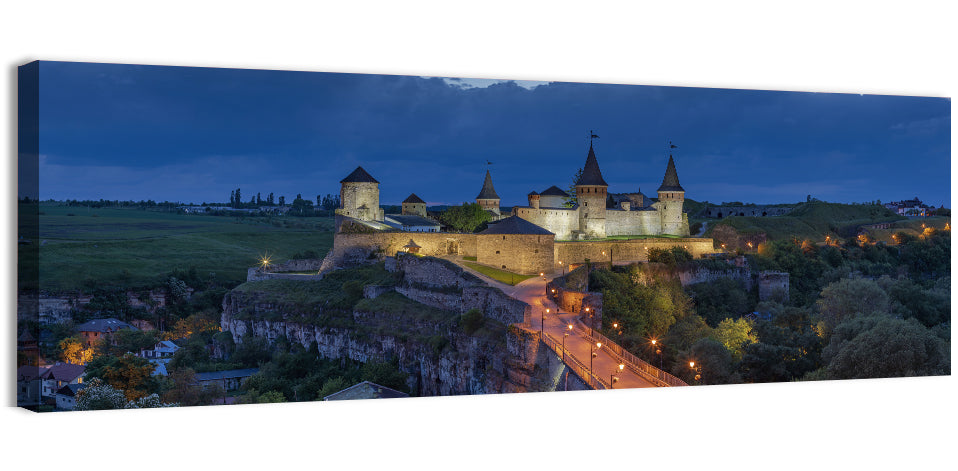 Kamianets-podilskyi Fortress at Dusk Wall Art