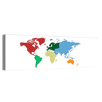 Color Coded World Map Wall Art