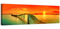 Sea Pier Sunset Wall Art