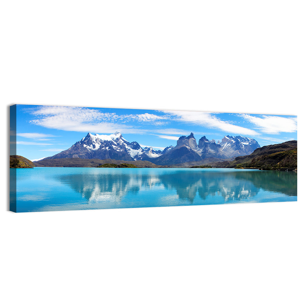 Torres Del Paine Reflection Wall Art, canvas print, panoramic