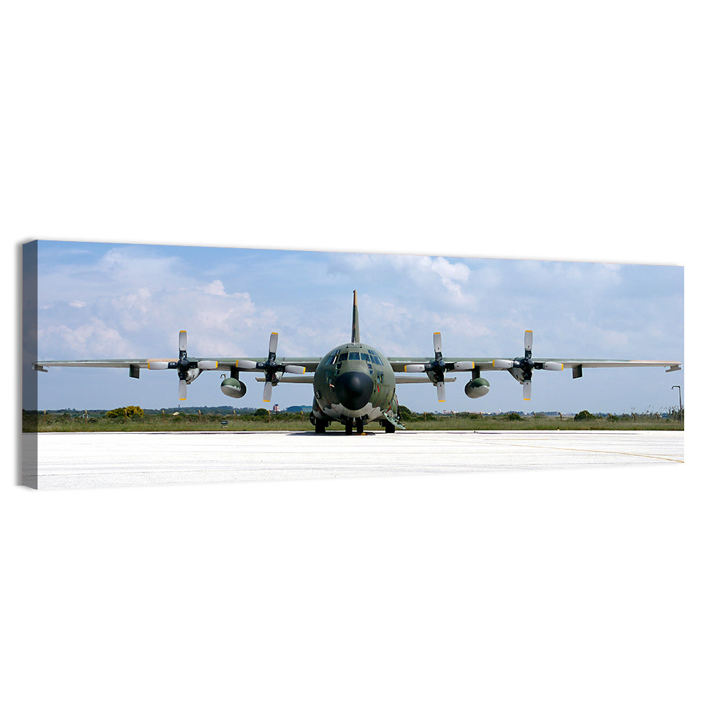 Camo Military Transport Aircraft Wall Art