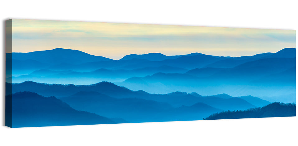 Smoky Mountain Layers at Dawn Wall Art, canvas print, panoramic