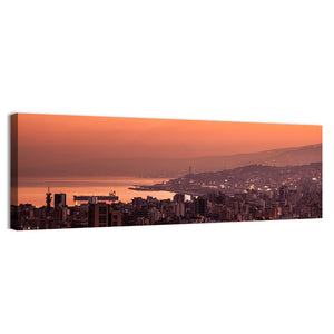 Beirut City Sunset Wall Art