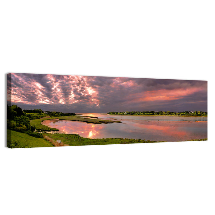Cape Cod Cloudy Sunrise Wall Art as a canvas print
