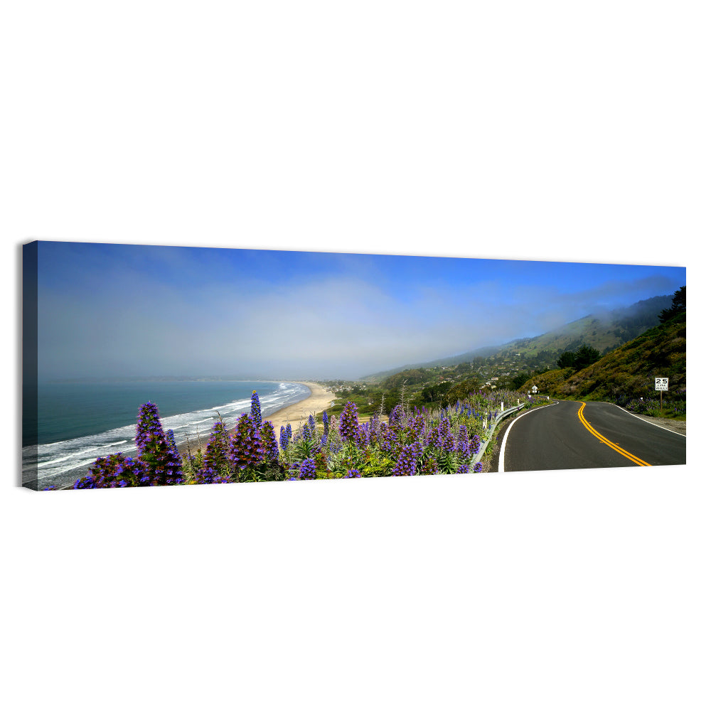 Big Sur Coastal Road Wall Art, canvas print, panoramic