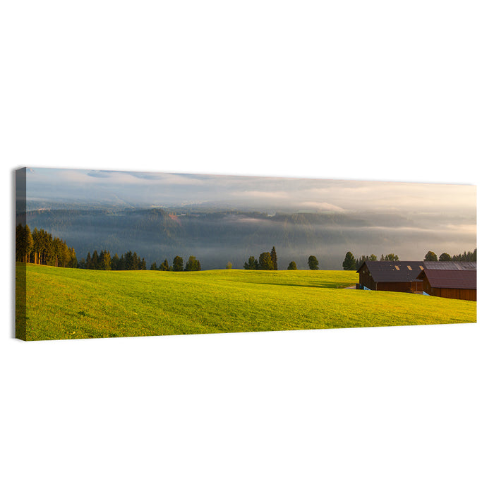 Sunlit Mountain Clouds Wall Art as a canvas print
