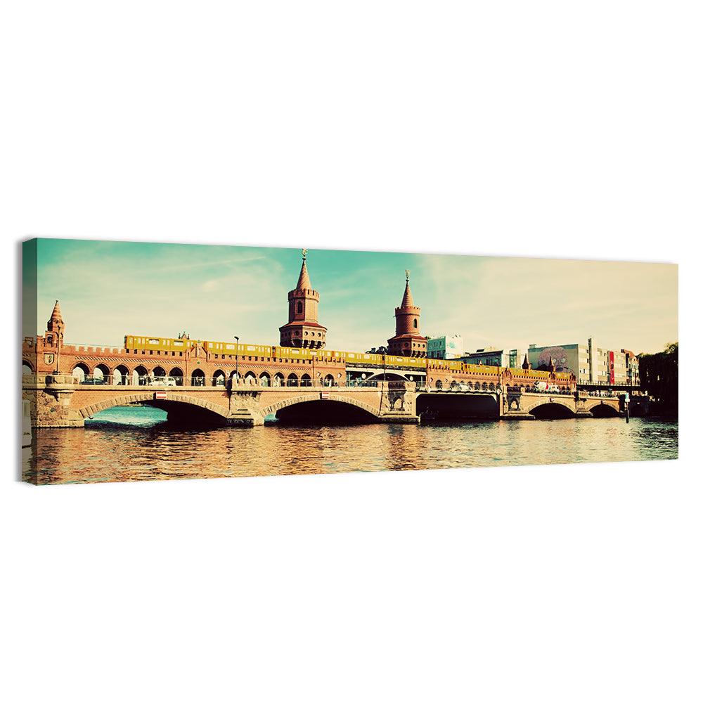 Oberbaum Bridge with Yellow Train Wall Art