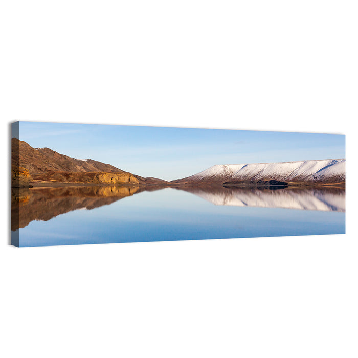Lake Kleifarvatn Reflection Wall Art as a canvas print