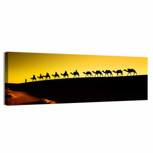 Camel Caravan Silhouette Wall Art