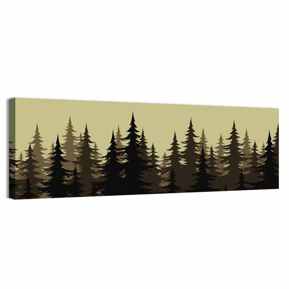 Fir Tree Silhouettes Wall Art