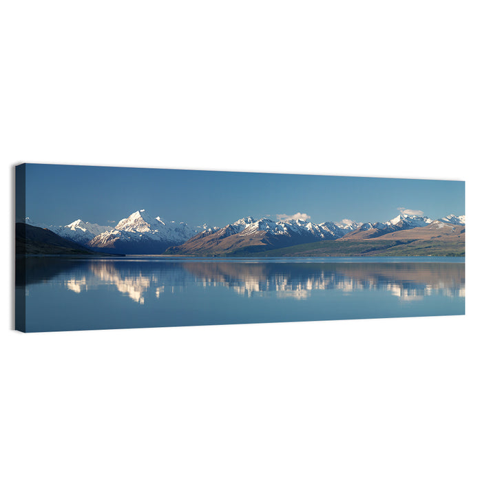 Mount Cook Reflection Over Lake Pukaki Wall Art as a canvas print