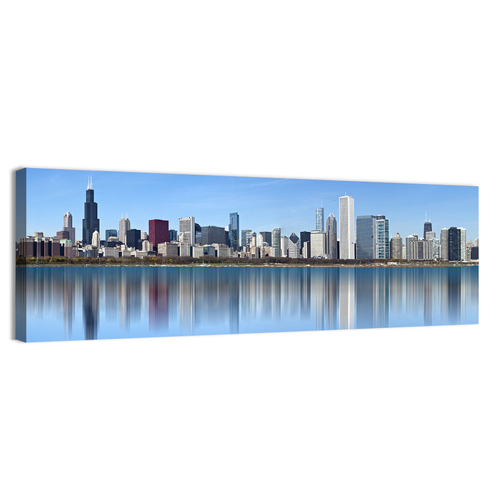 Chicago Skyline Reflection Wall Art