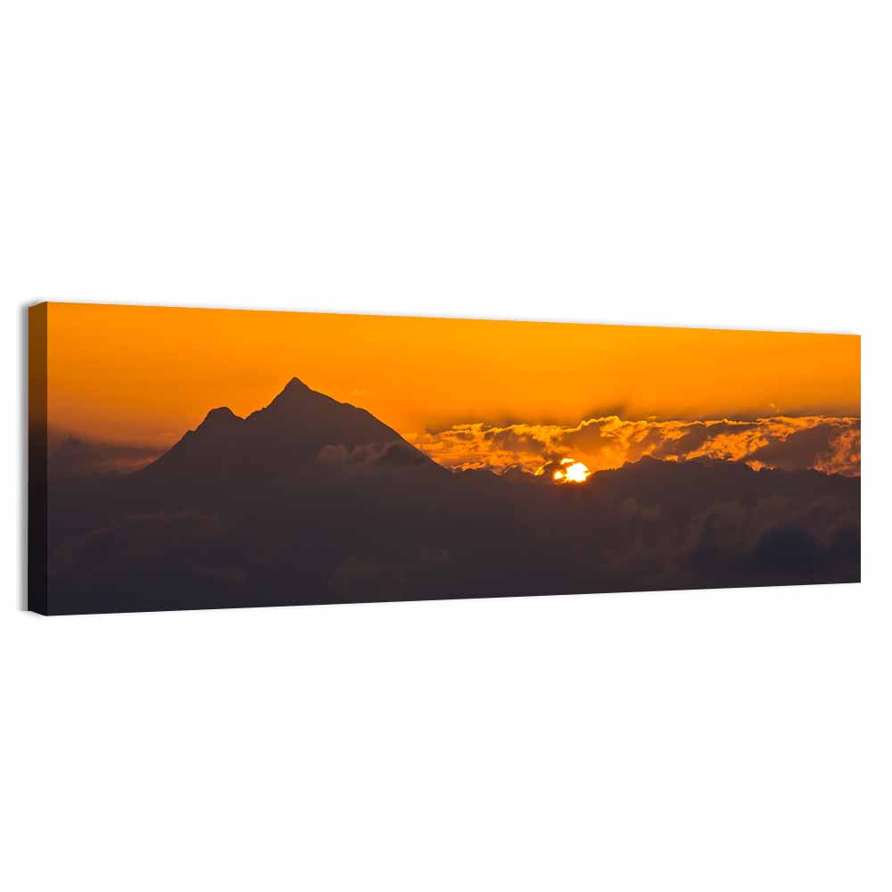 Athos Mountain Sunrise Wall Art, canvas print, panoramic