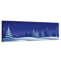 Starry Winter Forest Illustration Wall Art