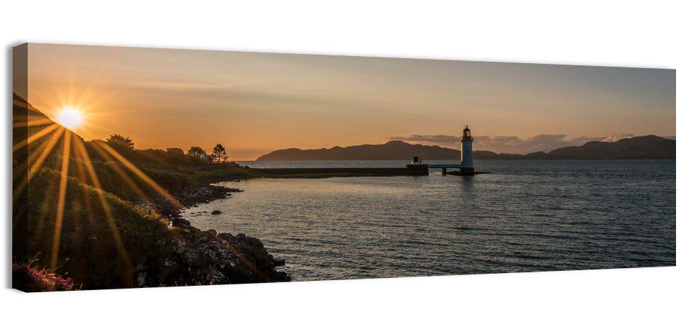 Dunollie Lighthouse Golden Hour Wall Art