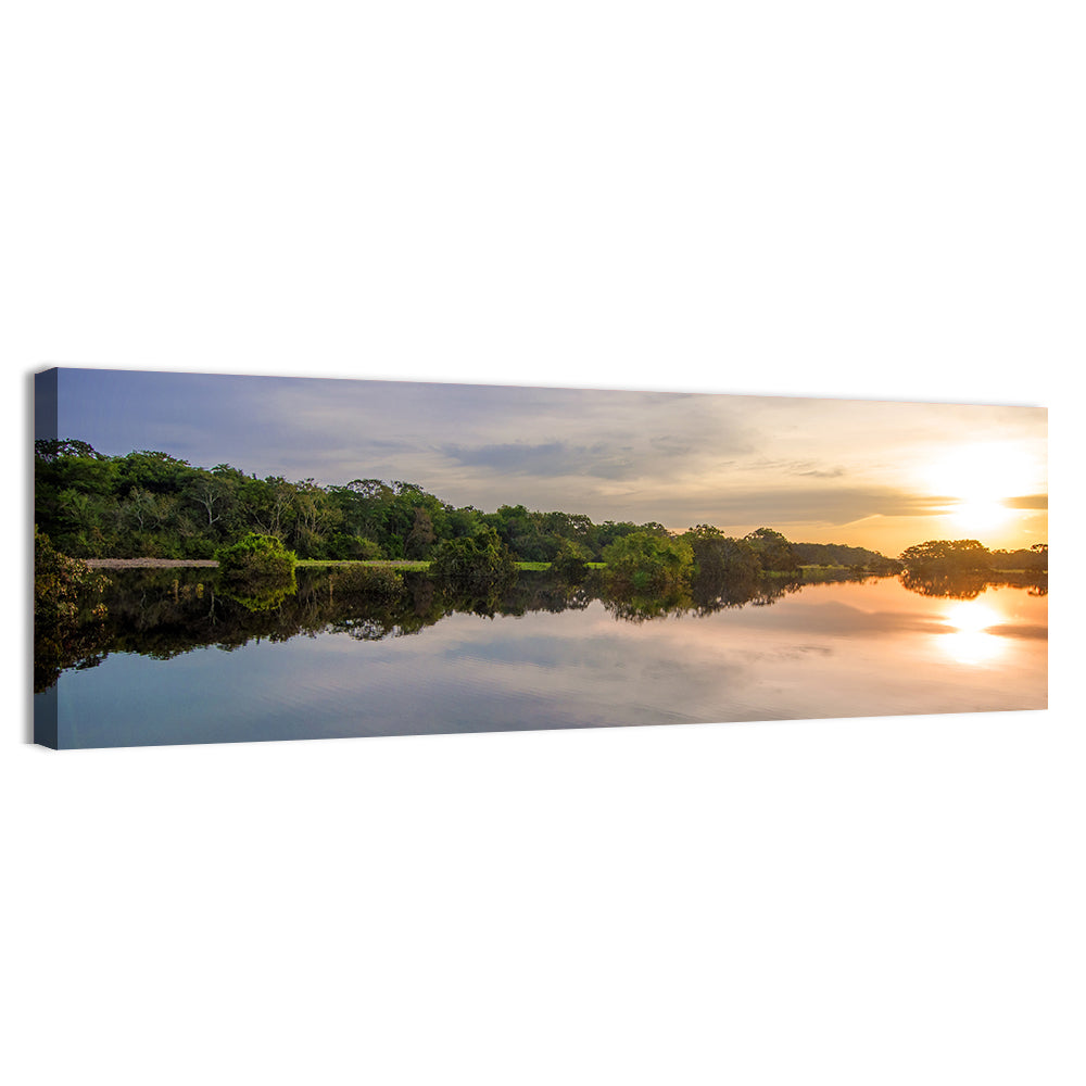 Amazon River Sunset Reflection Wall Art