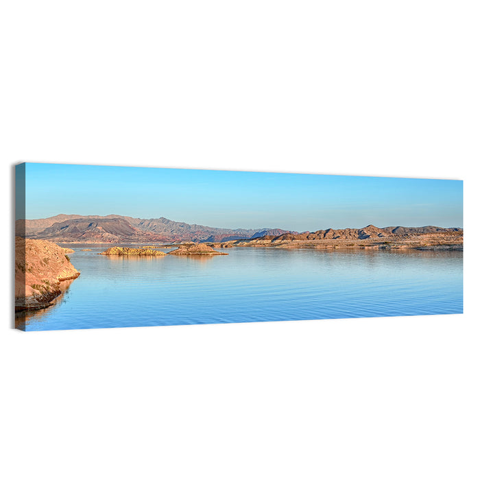 Lake Mead Rocky Shoreline Wall Art as a canvas print