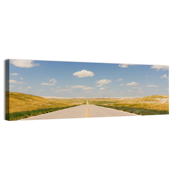 North Dakota Road to Horizon Wall Art as a canvas print