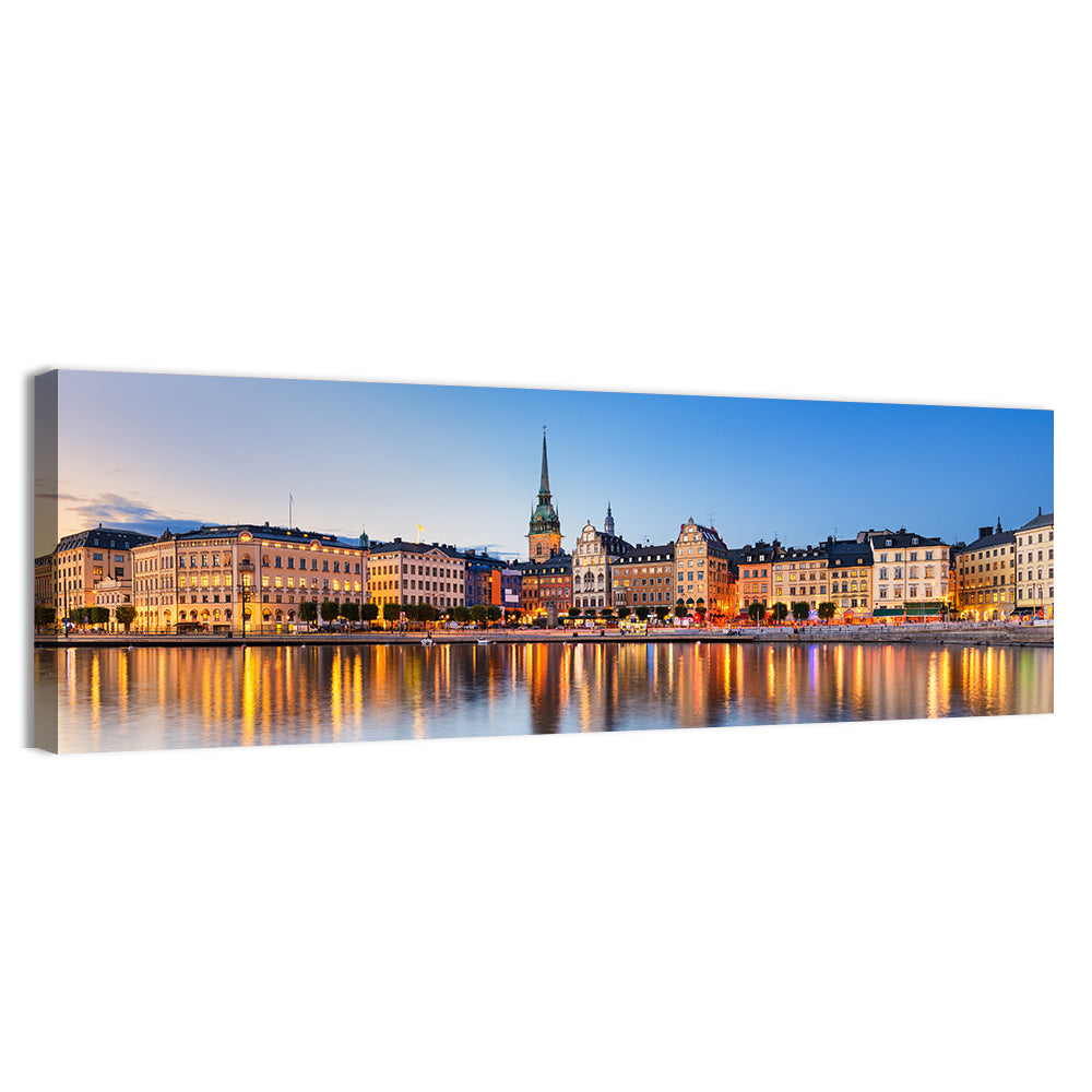 Gamla Stan Night Reflections Wall Art