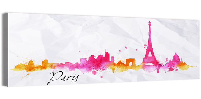 Paris Watercolor Sketch Wall Art as a canvas print